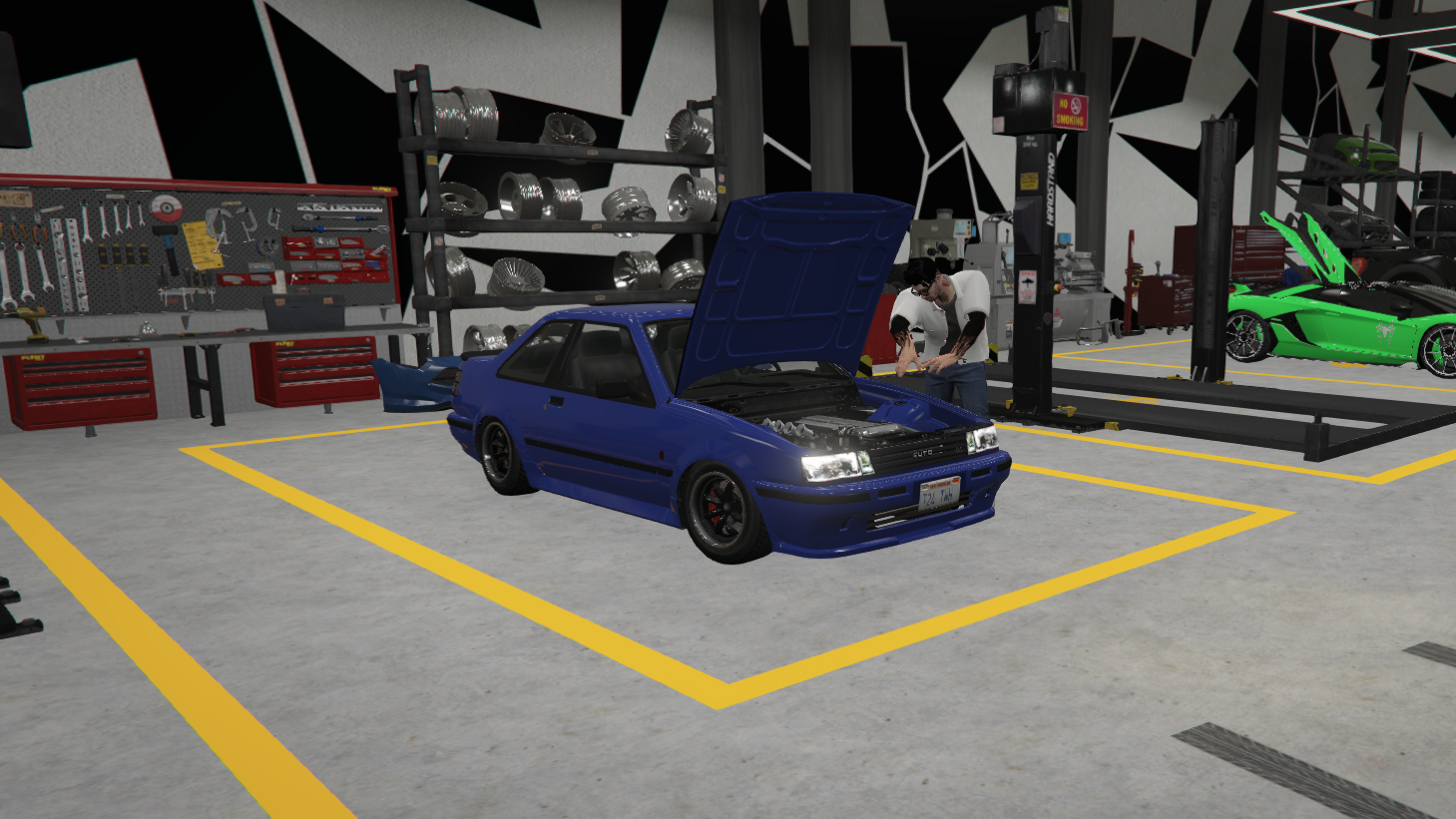 Mecánico trabajando